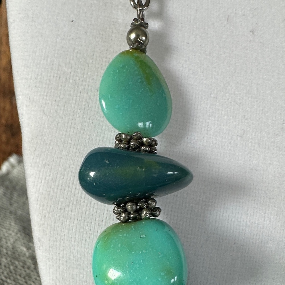 Park Lane Fauz Turquoise And Teal Silver Tone Necklace View 4